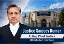 Justice Sanjeev Kumar after appointment as Acting Chief Justice of J&K and Ladakh High Court.