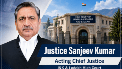 Justice Sanjeev Kumar after appointment as Acting Chief Justice of J&K and Ladakh High Court.