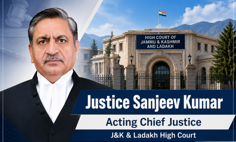 Justice Sanjeev Kumar after appointment as Acting Chief Justice of J&K and Ladakh High Court.
