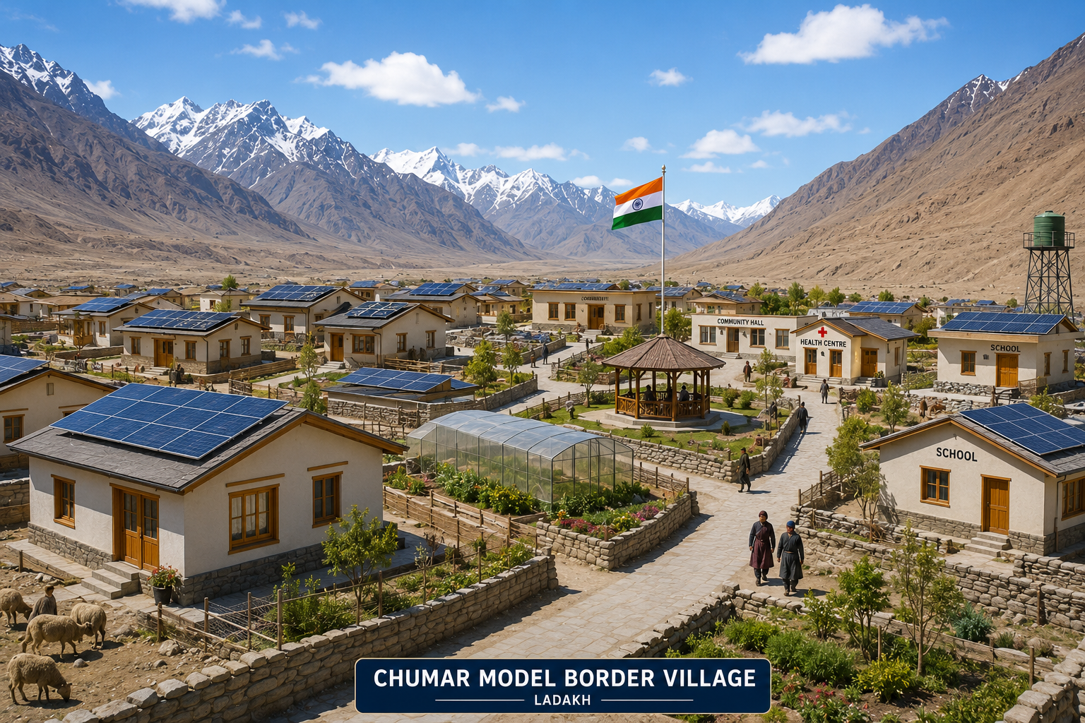 Concept design of Chumur Model Border Village under the Vibrant Village Programme in Ladakh.