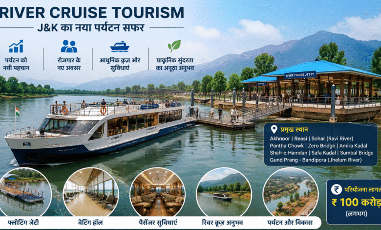 Proposed river cruise service on Jhelum River showcasing modern tourism infrastructure in Jammu and Kashmir.