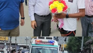Ibadat Wali Run athlete completing 119 km solo run in Baramulla