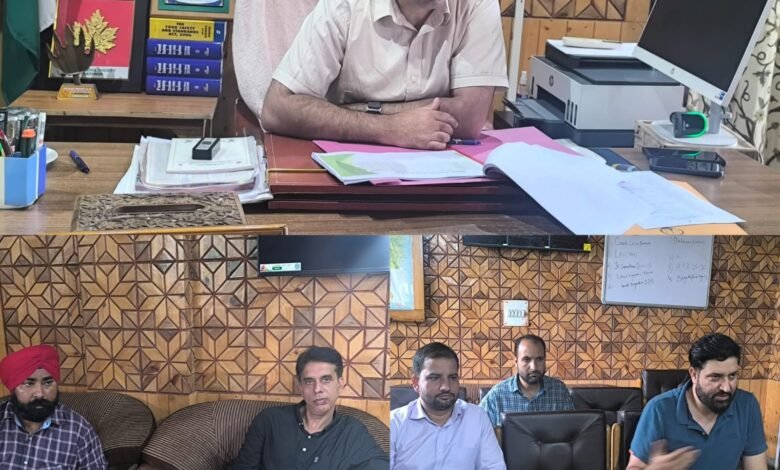 Handwara Revenue Review meeting chaired by ADC Javed Naseem Masoodi