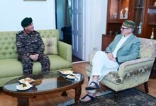 General Dhiraj Seth Meeting with CM Omar Abdullah at Jammu Kashmir residence