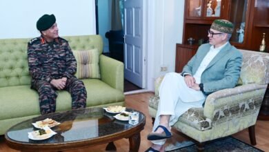 General Dhiraj Seth Meeting with CM Omar Abdullah at Jammu Kashmir residence