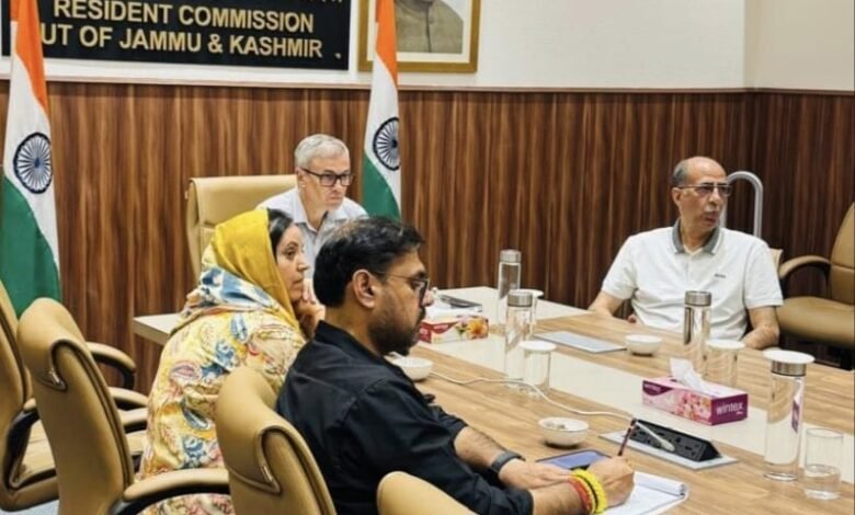 Omar Abdullah Review through video conference with officials