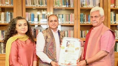 Chinar Book Festival meeting with LG Manoj Sinha in Srinagar