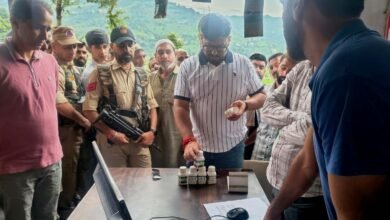 Rajouri PMFBY Camp inspection by DC Abhishek Sharma with farmers