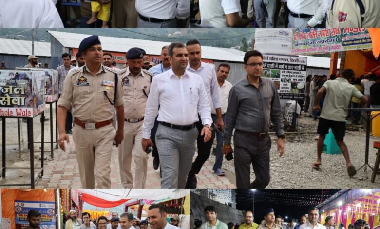 Ramban Yatra Arrangements inspection by Deputy Commissioner at Lamber Yatra Camp