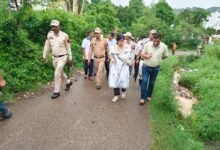 Samba Road Inspection by DC Ayushi Sudan at Samba Goran road