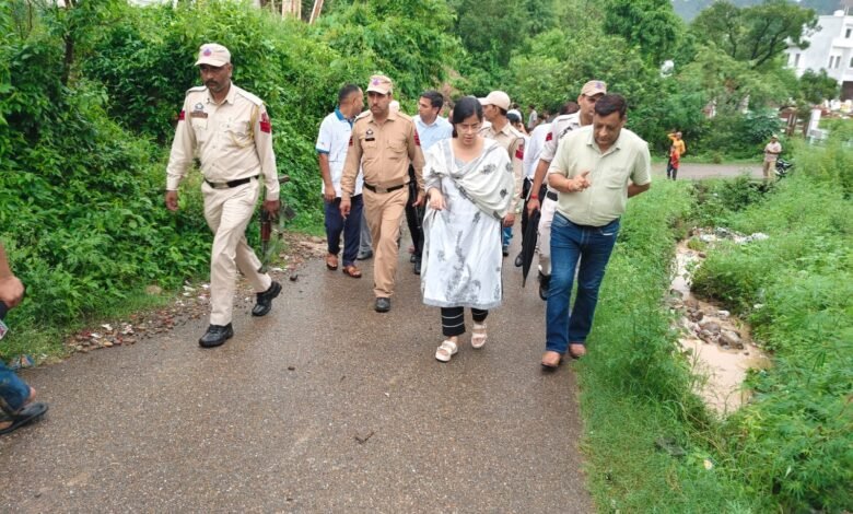 Samba Road Inspection by DC Ayushi Sudan at Samba Goran road