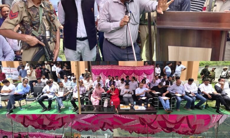 DDC Ashok Kumar Sharma interacting with residents during Block Diwas in Bufliaz