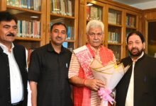 Budgam Public Issues delegation meeting with LG Manoj Sinha led by Hakeem Mohammad Yaseen