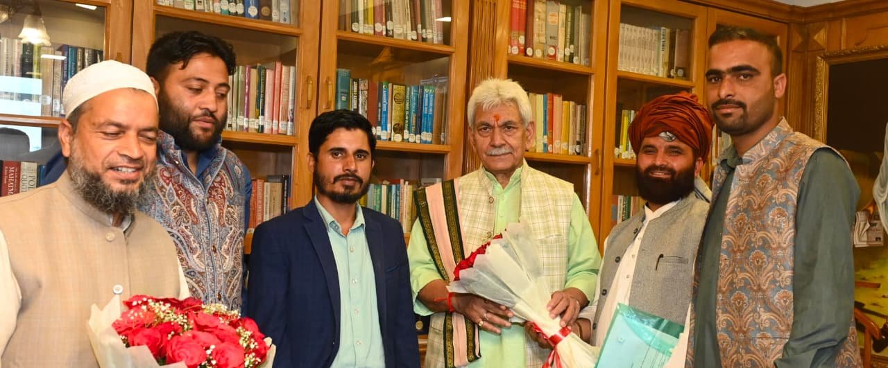 NCP LG Meeting delegation meeting Manoj Sinha at Raj Bhavan Jammu Kashmir