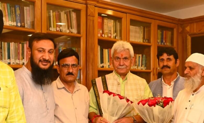 NCP LG Meeting with Manoj Sinha discussing public issues and Gujjar Bakerwal welfare