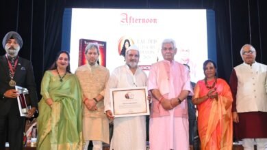 Lal Ded Awards attended by LG Manoj Sinha in Srinagar