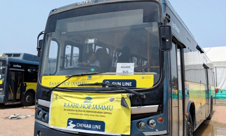 Raahi Jammu Bus online booking at Tawi River Front