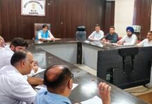 Samba Road Safety committee meeting reviewing road safety measures with DC Ayushi Sudan