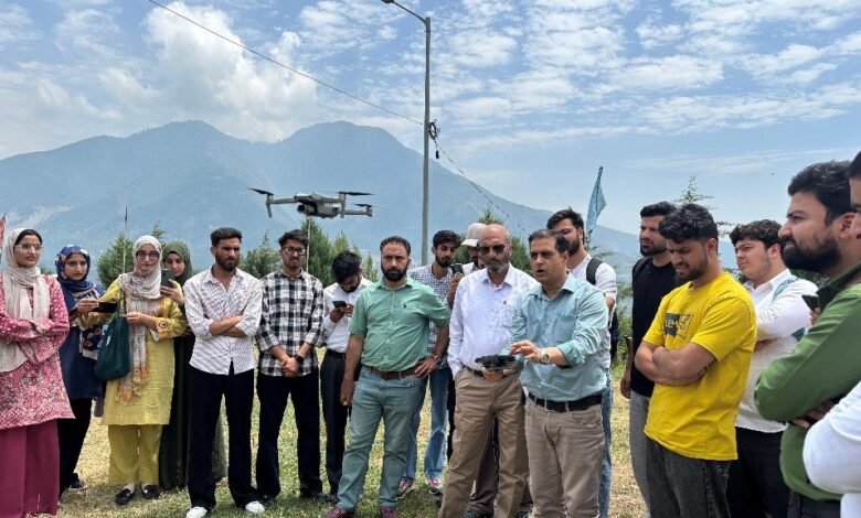 SKUAST Drone Training students learning drone technology in Ganderbal