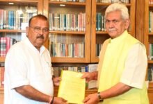 Purmandal Development Works meeting with LG Manoj Sinha and MLA Chander Prakash Ganga