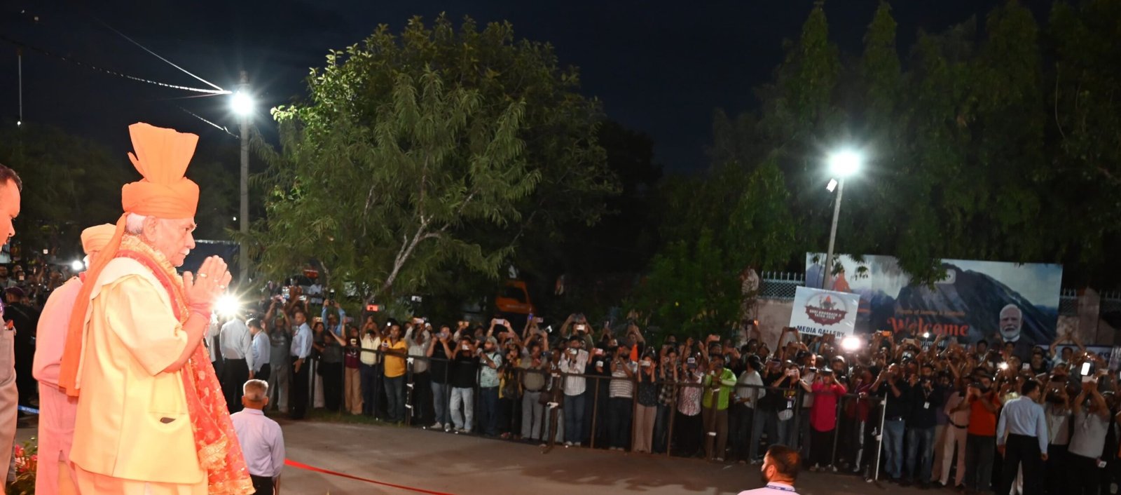First batch of Amarnath First Batch 2026 flagged off from Bhagwati Nagar Base Camp by LG Manoj Sinha in Jammu