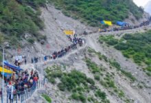 Amarnath Yatra pilgrims leaving Jammu base camp under tight security
