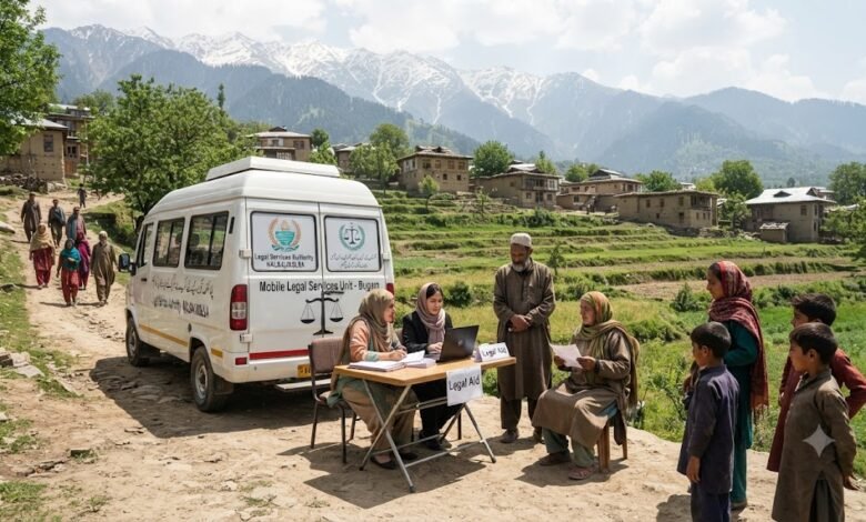 Budgam Legal Aid Services Mahindra Bolero flag off by DLSA Budgam