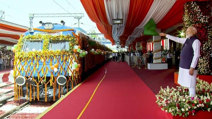 PM Modi flags off India Hydrogen Train in Jind Haryana