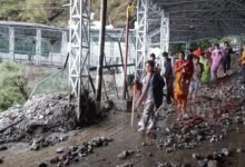 Jammu Heavy Rain causing waterlogging and Vaishno Devi landslide near Himkoti