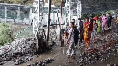 Jammu Heavy Rain causing waterlogging and Vaishno Devi landslide near Himkoti