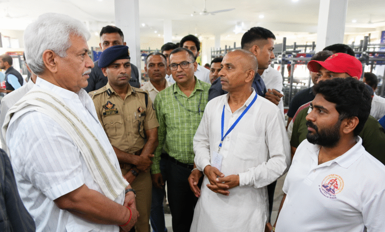 LG Manoj Sinha inspects Nunwan Base Camp