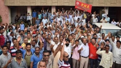 PHE employees protest in Udhampur over pending salary issue