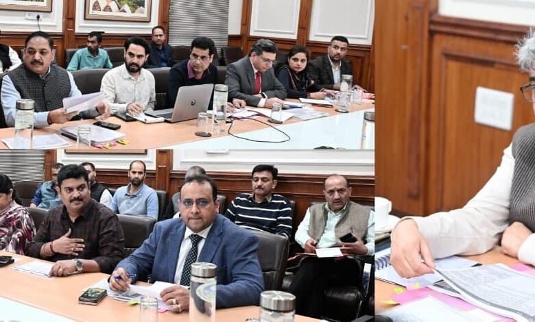 Chief Secretary Atal Dulloo reviewing J&K Urban Challenge Fund urban development projects