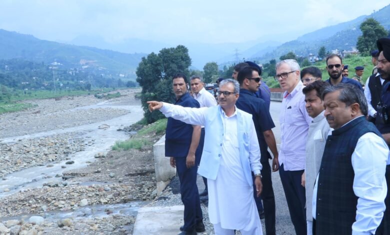 Rajouri Flash Flood damaged road and relief operations