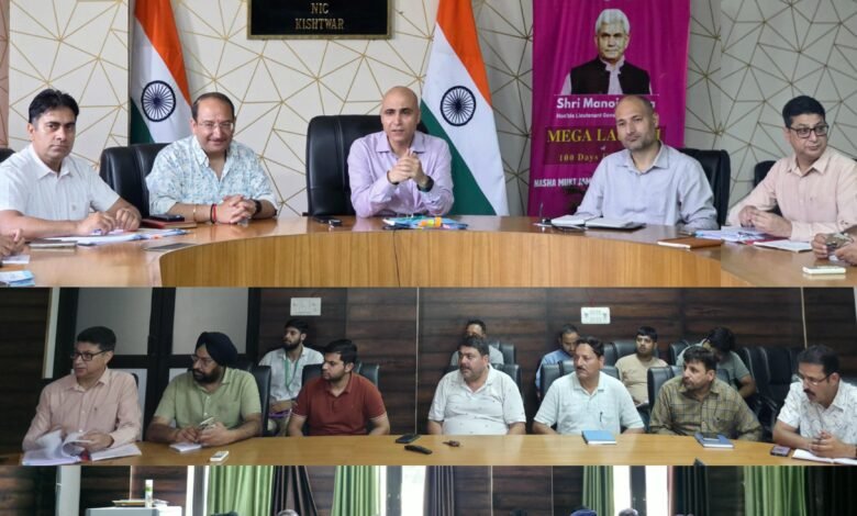 Kishtwar Telecom Infrastructure review meeting for 4G connectivity