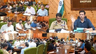 Independence Day Preparations review meeting in Shopian led by DC Shishir Gupta