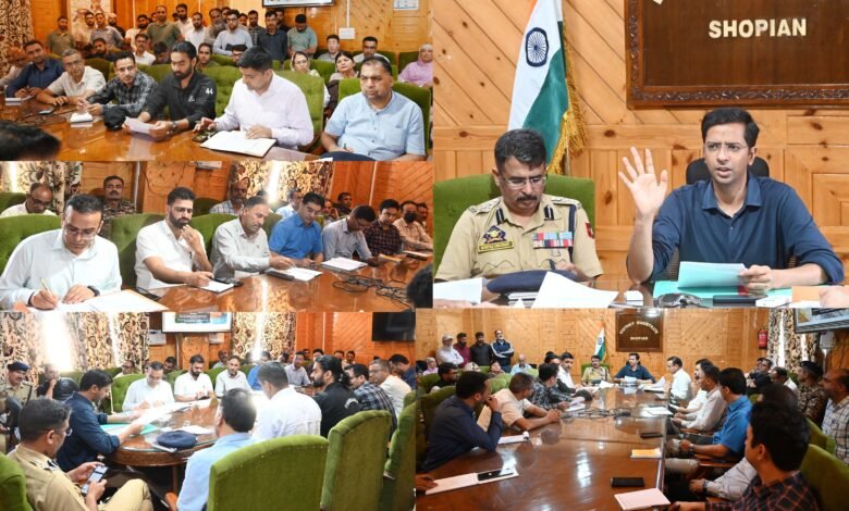 Independence Day Preparations review meeting in Shopian led by DC Shishir Gupta