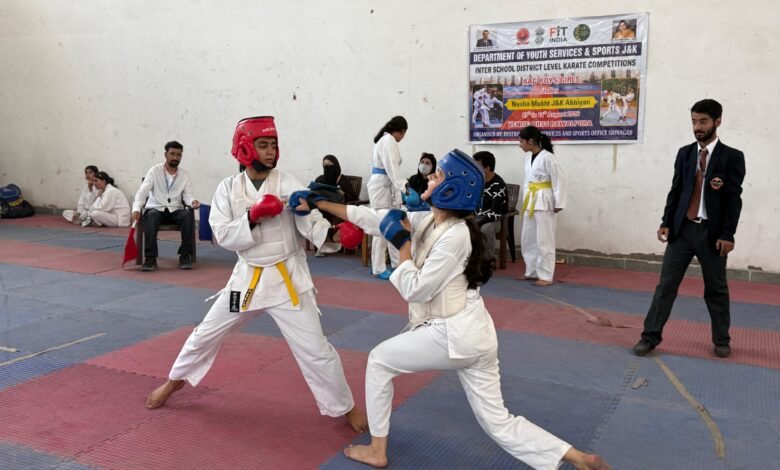 Srinagar Karate Championship students competition