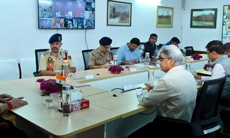 JK Security Review meeting on labourers safety and anti terror operations