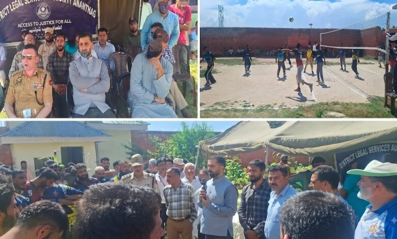 Anantnag Jail Volleyball Tournament inmates
