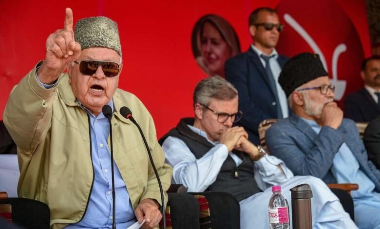 Farooq Abdullah Ruhullah political dispute over Lok Sabha mandate