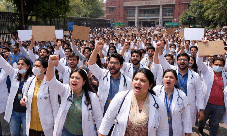 GMC employees strike Jammu Kashmir medical colleges
