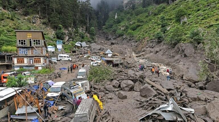 Kishtwar Cloudburst News showing flash flood damage in Chatroo area