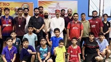 National Sports Day Udhampur Table Tennis event