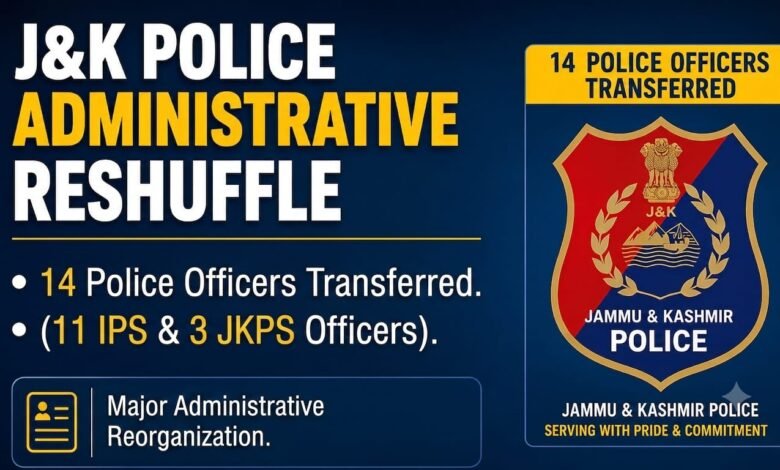 Police Officers Transfer Jammu Kashmir reshuffle