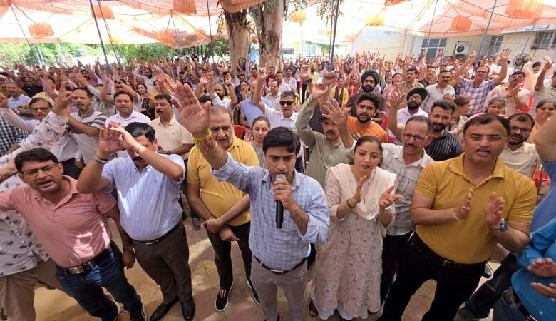 Power employees strike against suspension