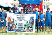 SKUAST Sports Day students volleyball tug of war