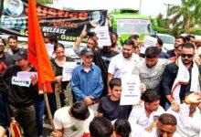 Sportsperson government jobs selection protest in Jammu