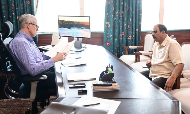 Omar Abdullah Development Meeting on Jammu Kashmir development issues