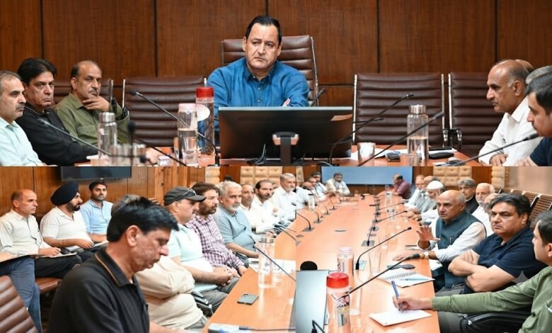 Fruit Mandi Infrastructure Kashmir meeting with Javid Dar